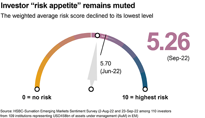 Investor "risk appetite" remains muted